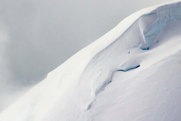 Schneehang, Natur, kalte Farben