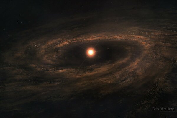 Изображение звёздной пыли вокруг планеты