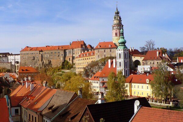 Red roofs of old houses