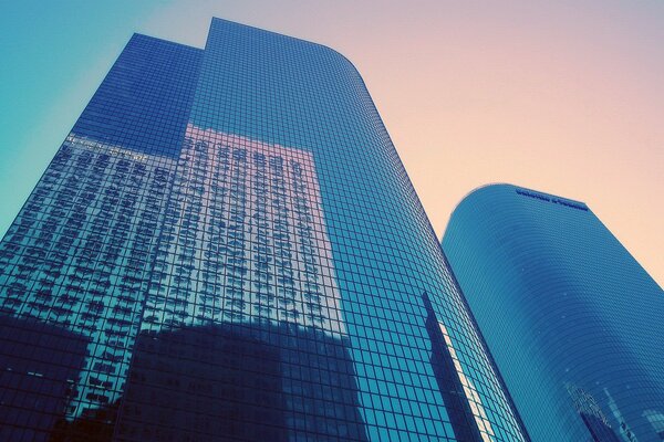 Beauty in the reflection of the windows of skyscrapers