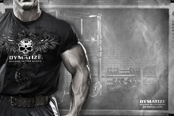 Big muscles . Sport. Sportpit - dymatize