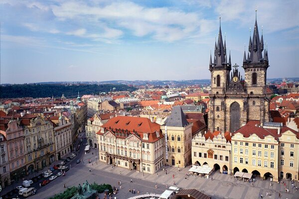 Prague Square in the daytime