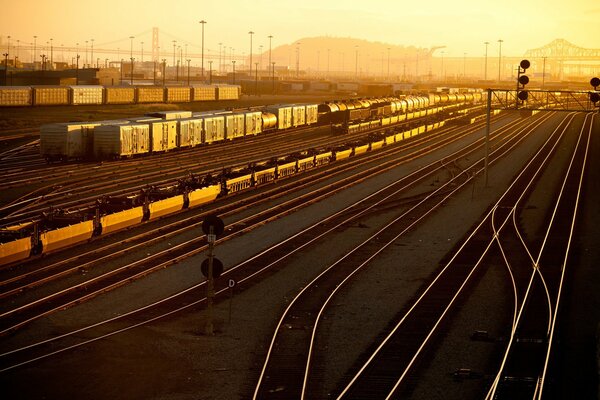 Ferrocarril en California. Mañana