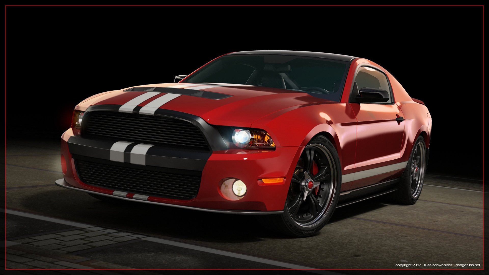 machine 3d ford mustang