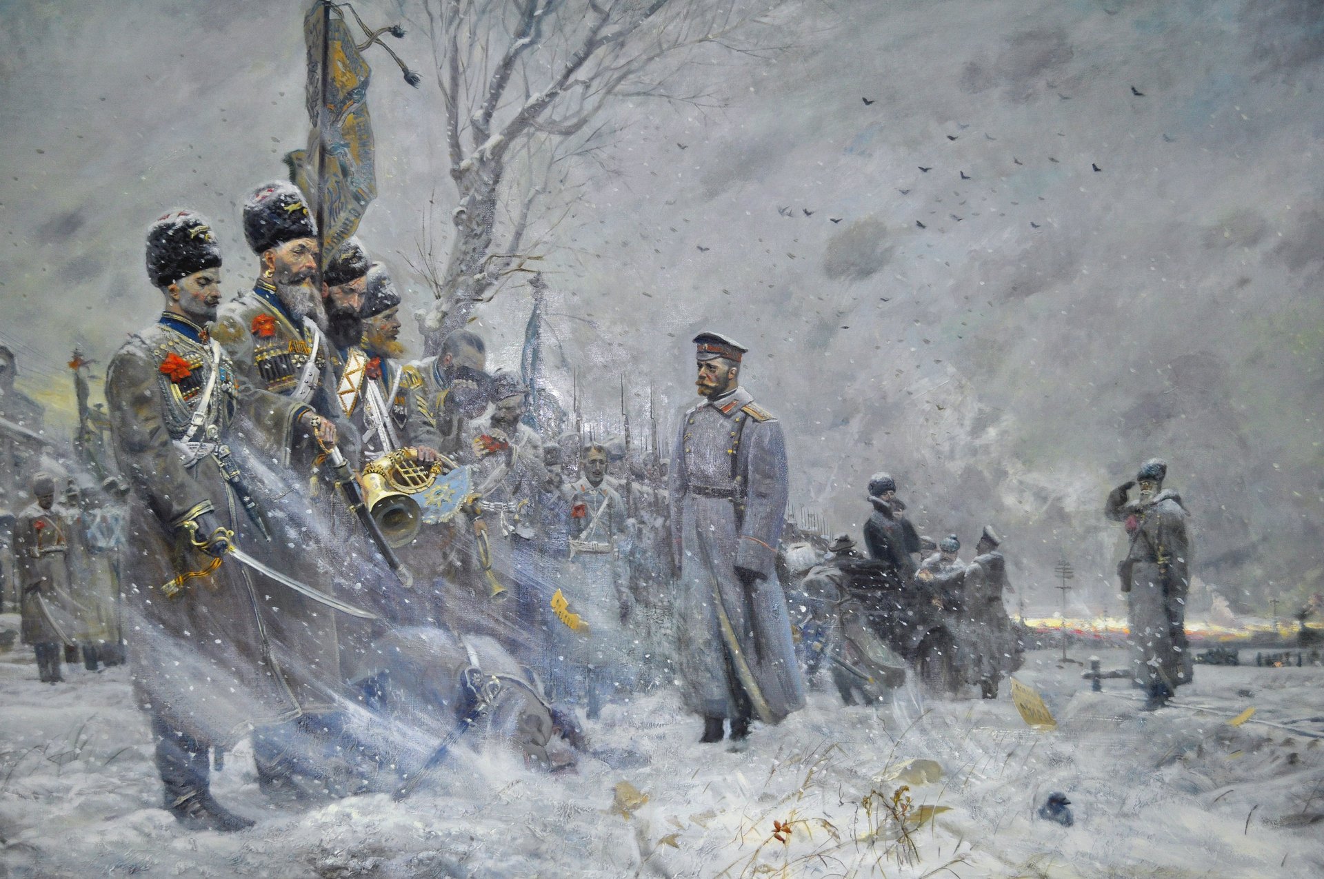 pavel ryzhenko addio al convoglio russia pittura