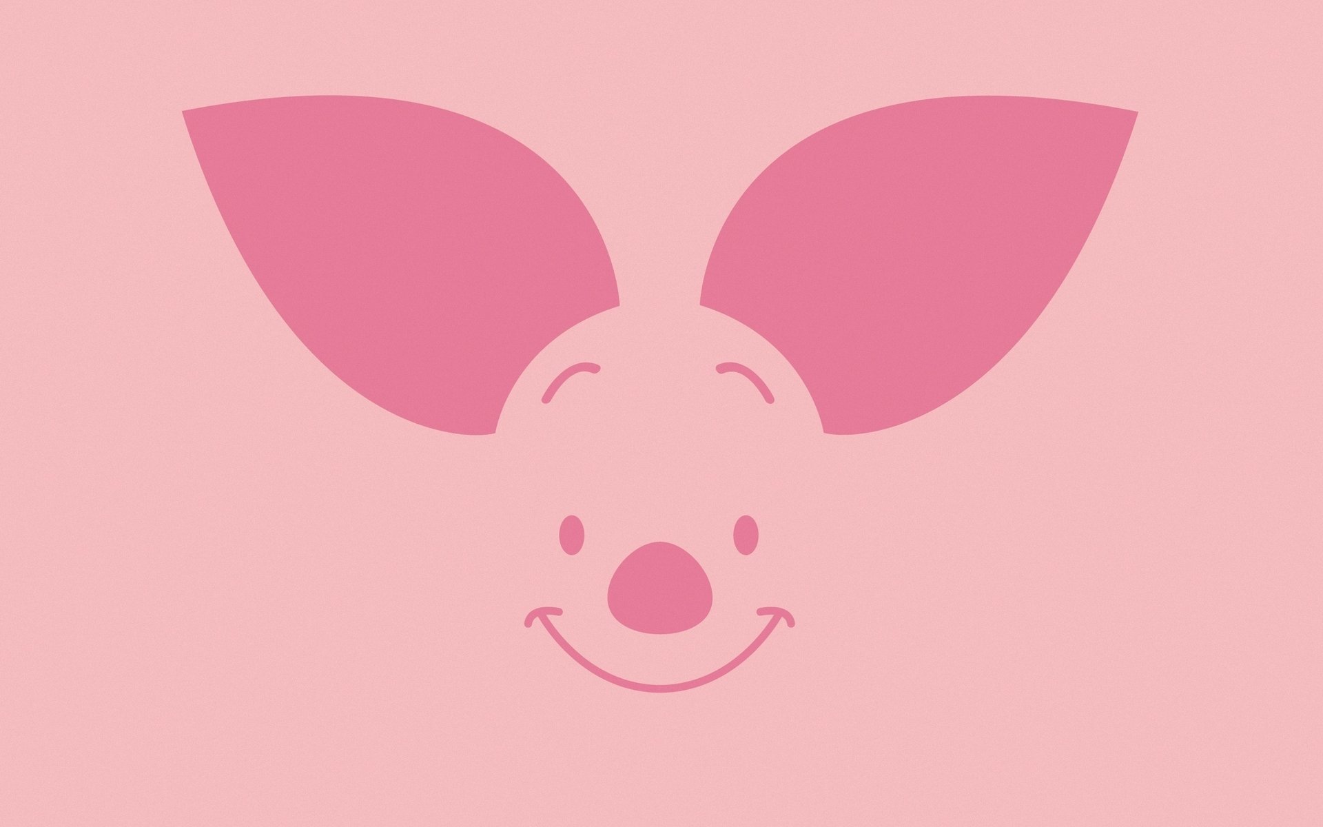 piglet minimalism ears eyes nose face smile