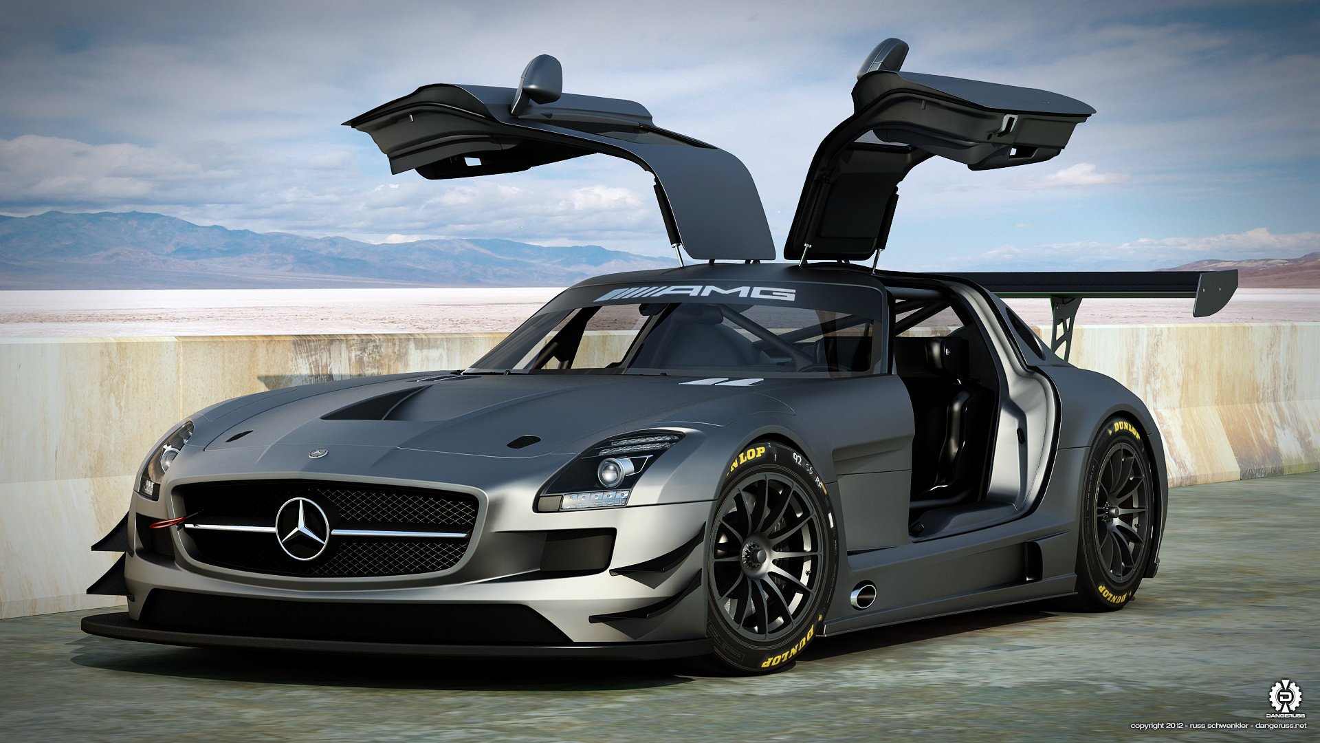 mercedes benz amg sls samochód 3d