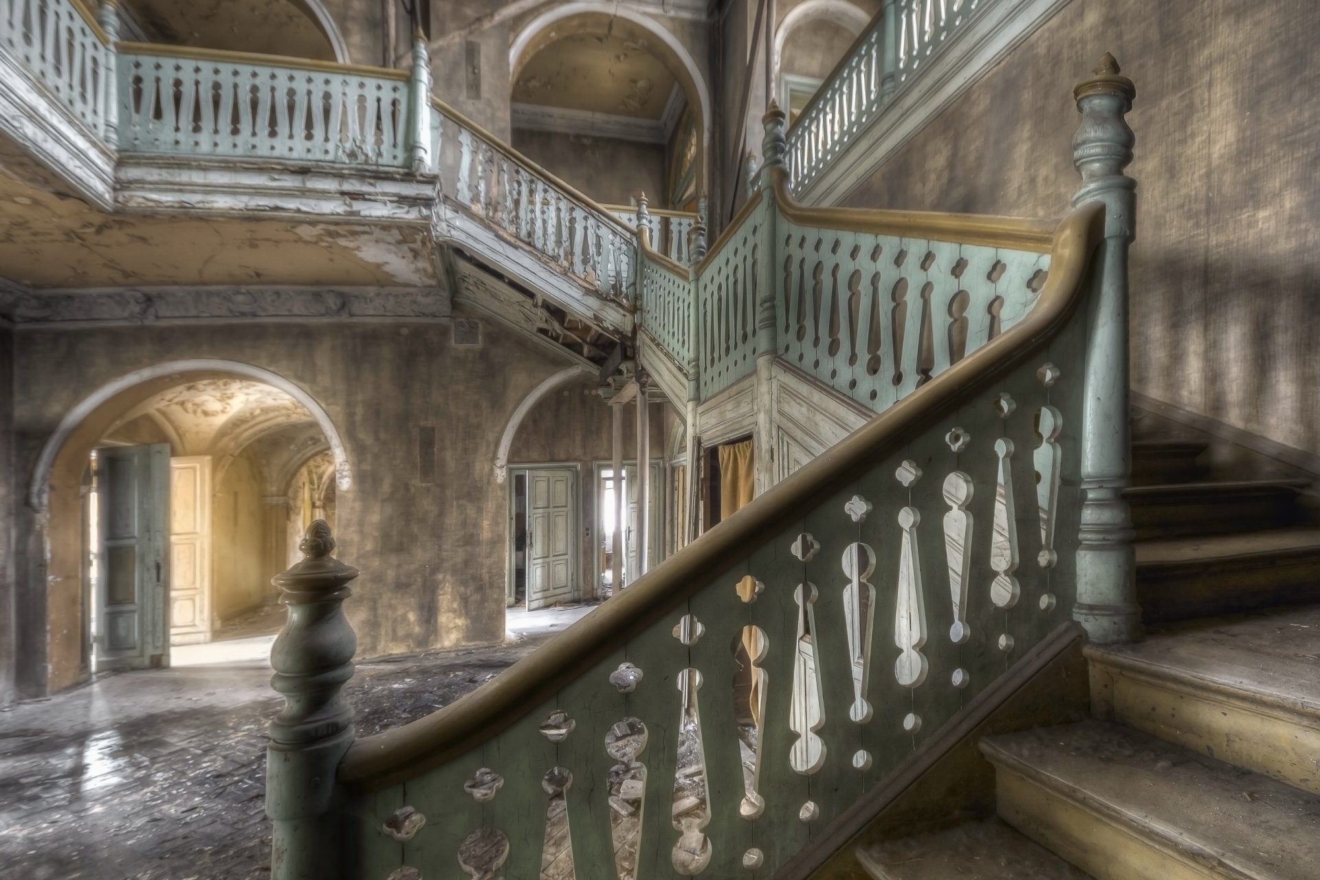 escalier mur fond