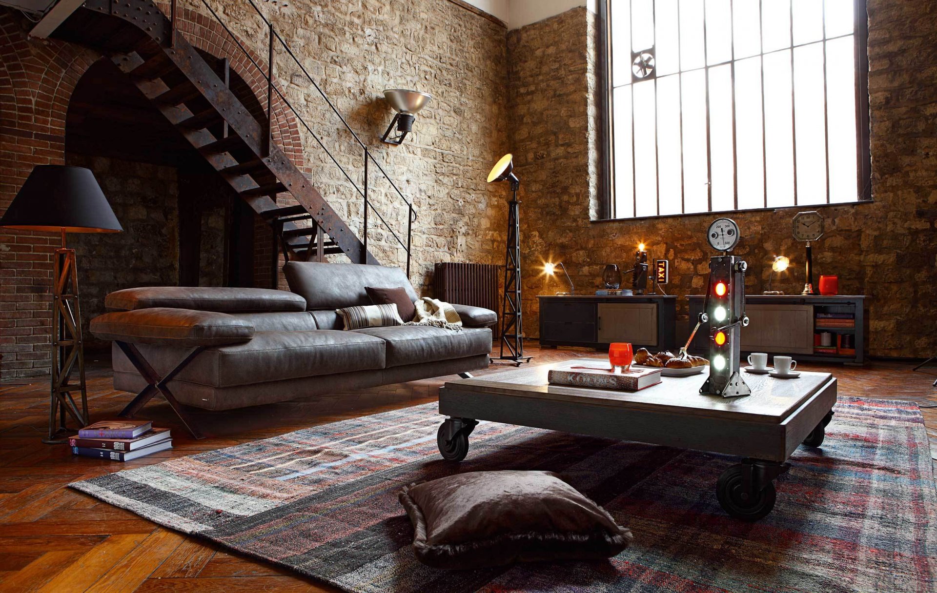 interior design style loft living room