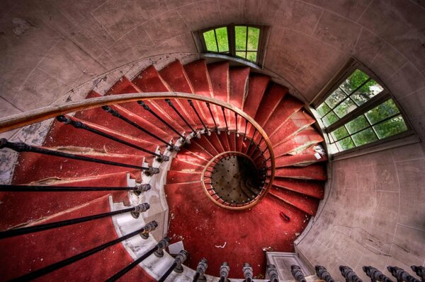 A fascinating staircase with an unusual background