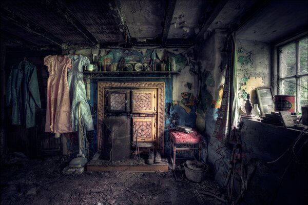 A girl s room in an old house