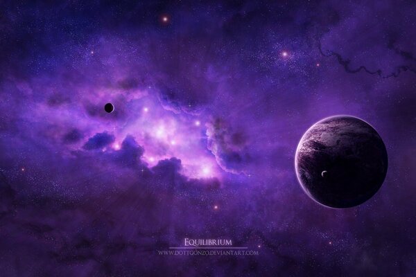 Purple immense beauty of the cosmos