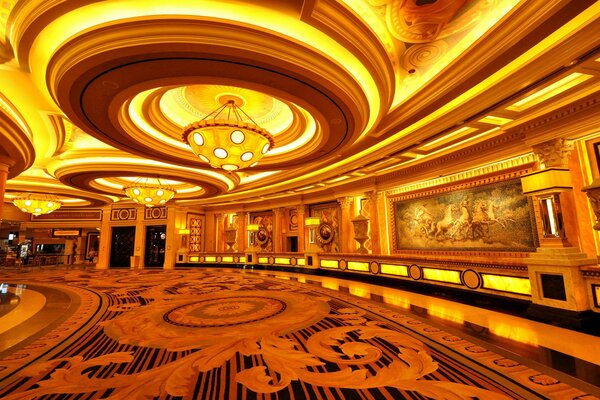 Kronleuchter im Casino-Saal in Las Vegas