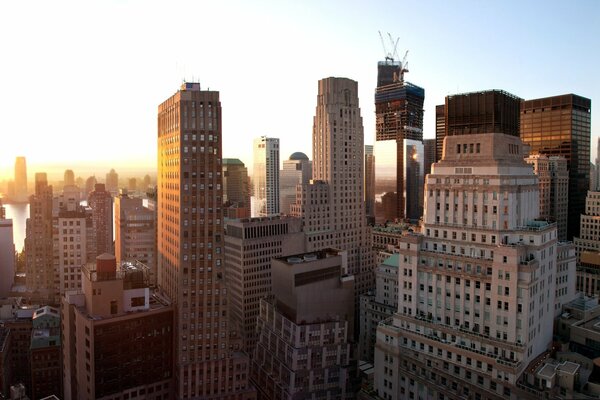 Tramonto rosso di New York