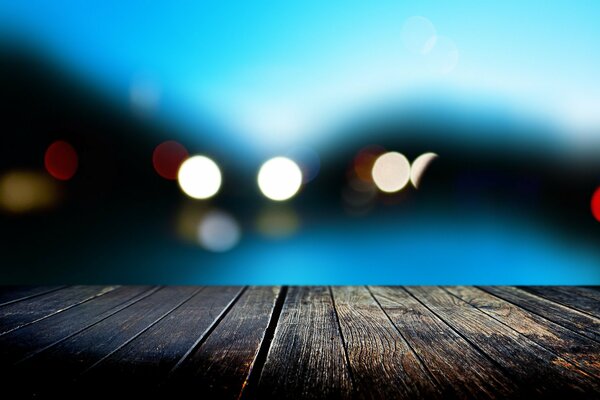 Bright glare of light on the pier