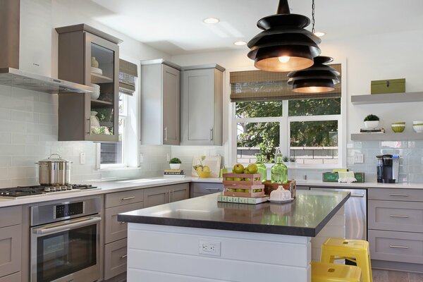 Modern kitchen of calm tones