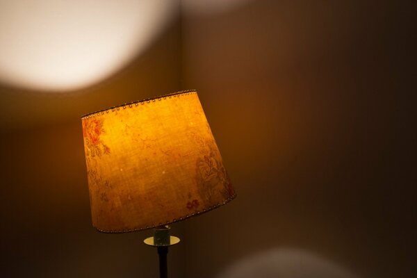 Lamp light on a solid background