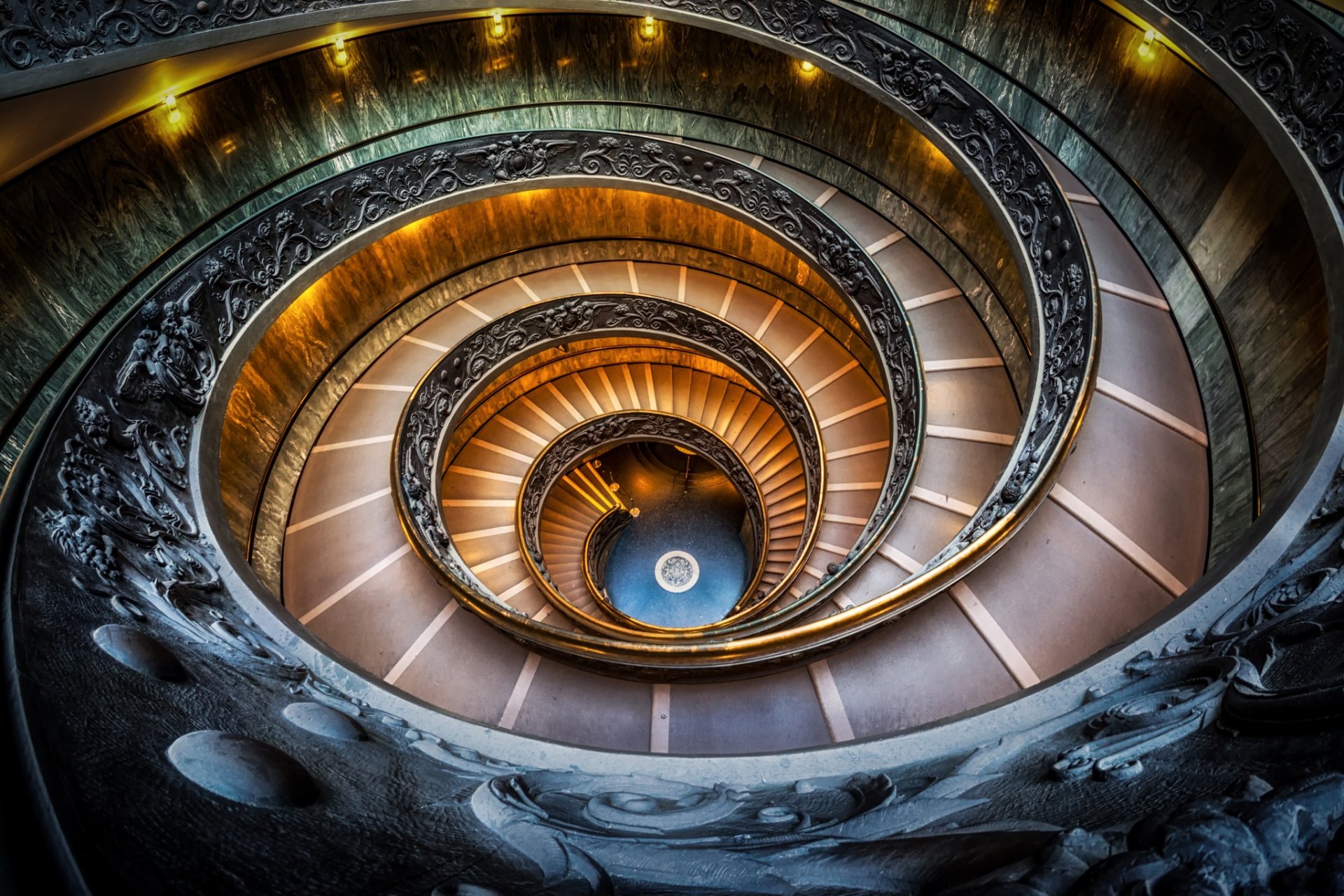 italy vatican museum stairs spiral