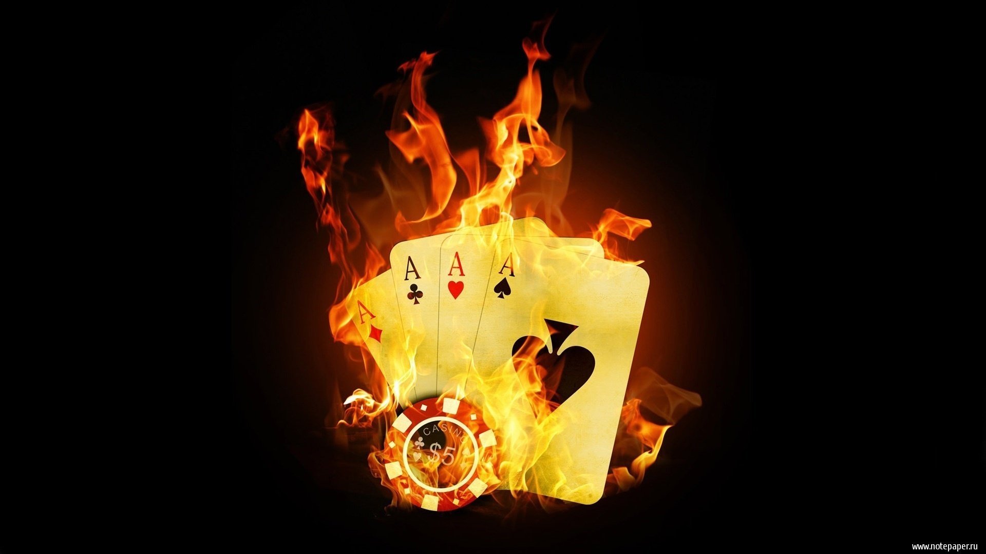 cartes feu excitation jeu jeu as jetons poker fond argent