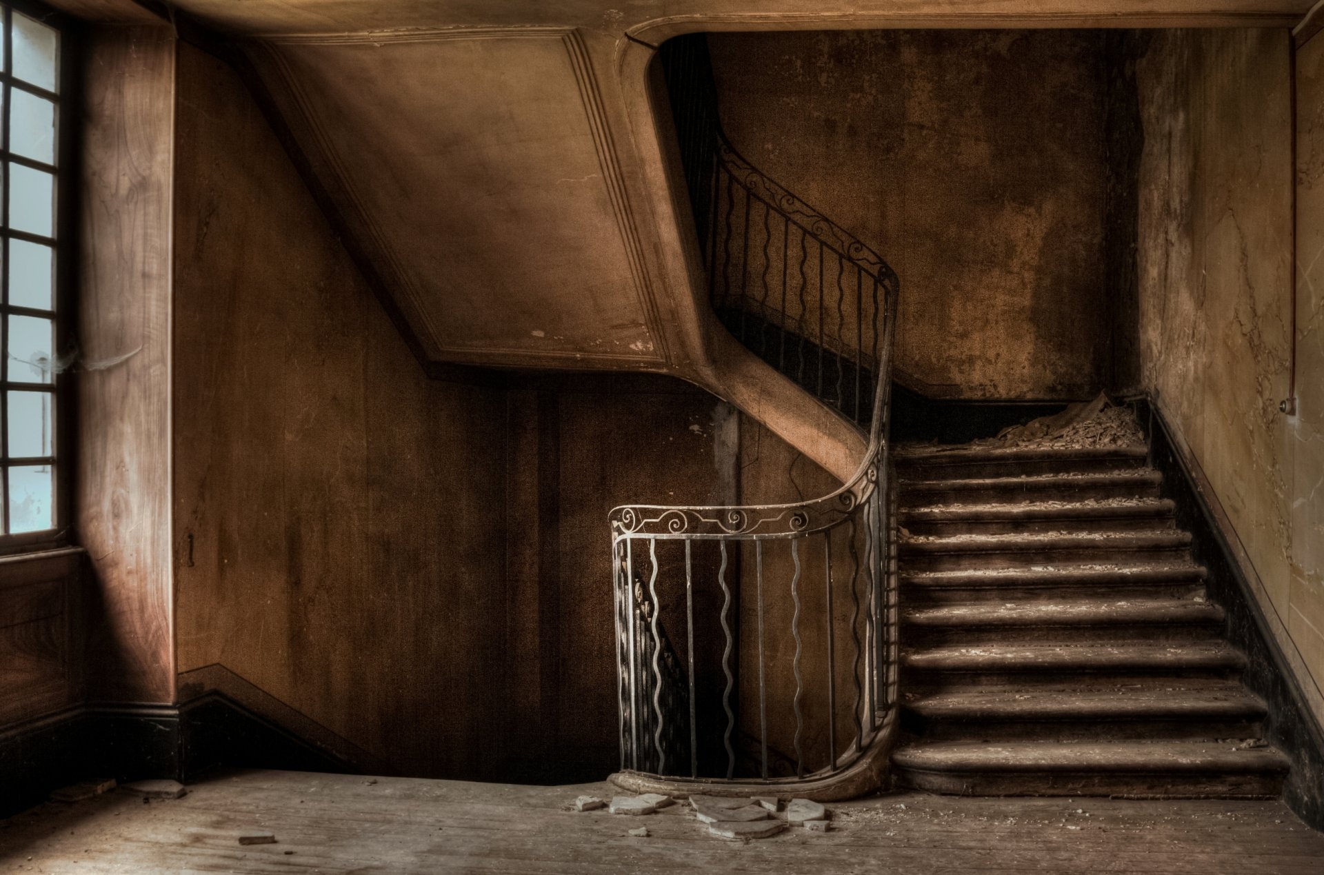 escalera ventana interior