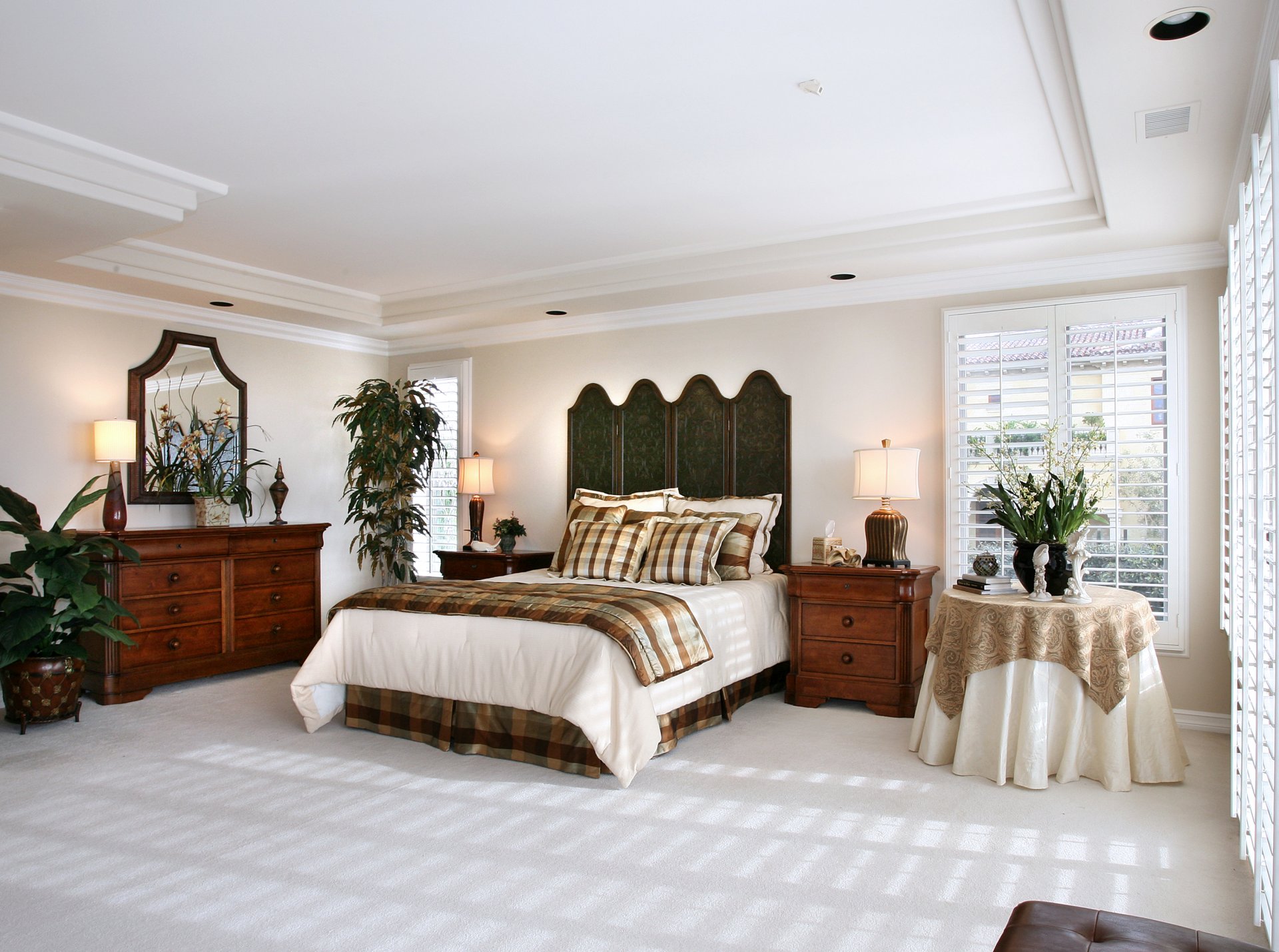 interior bedroom design bed table photo