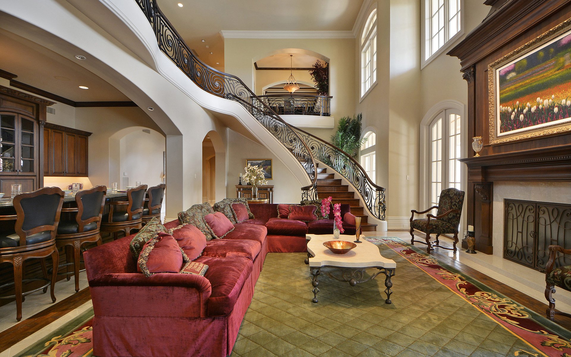 villa luxury home texas great hall