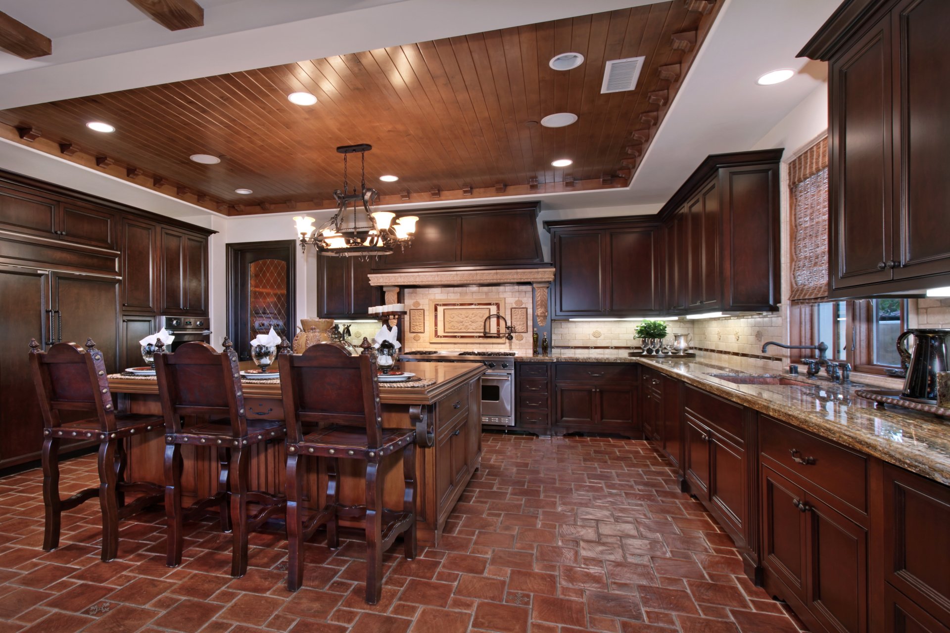 interior kitchen design chairs chandelier tree photo