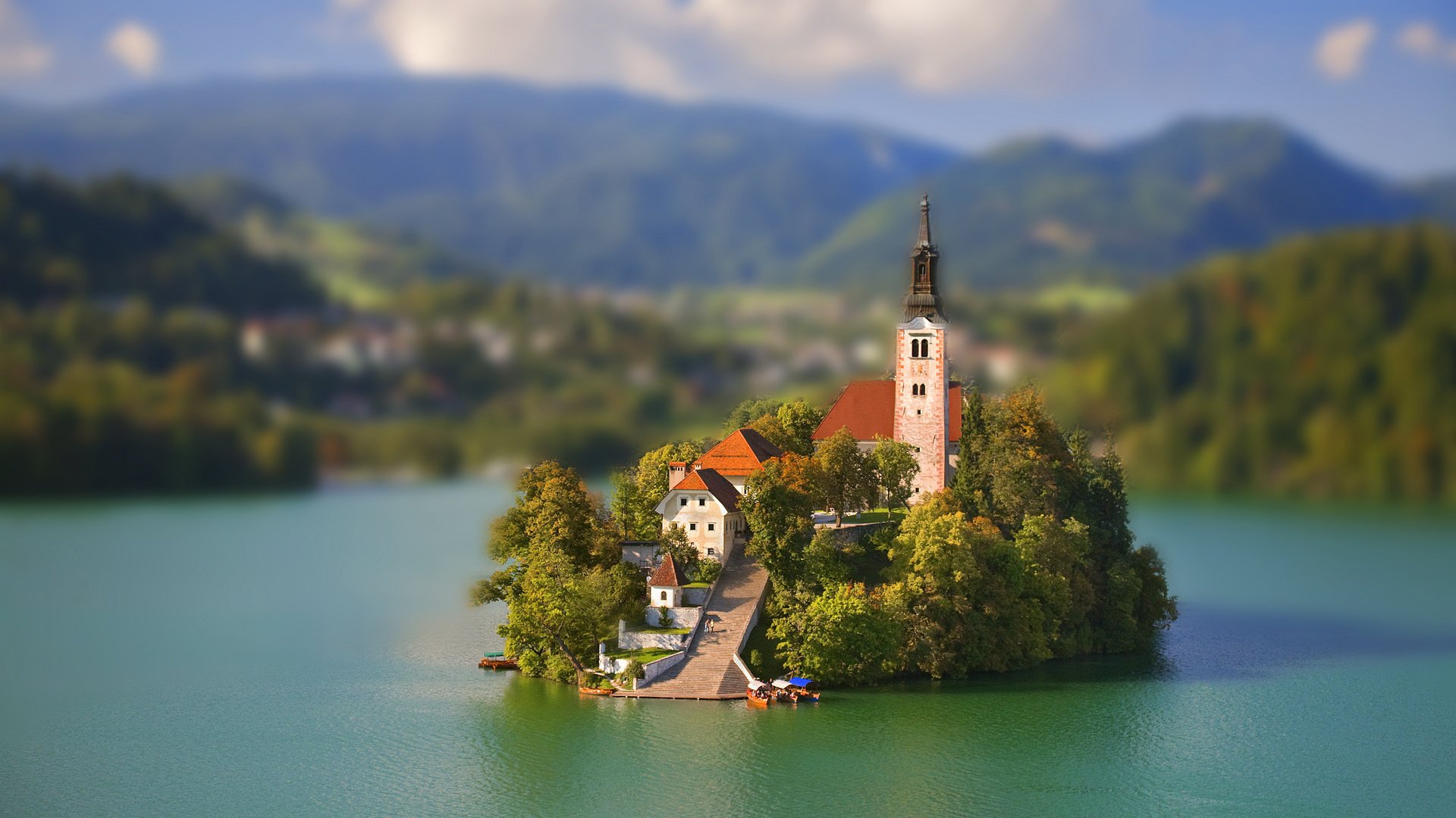 effekt tilt shift schloss see tilt shift kirche