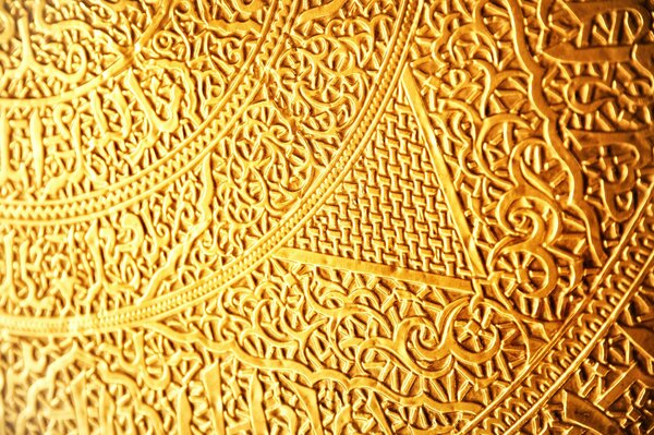 Ancient gold pattern in the style of weaving