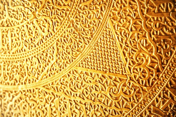 Ancien motif d or dans le style de tissage