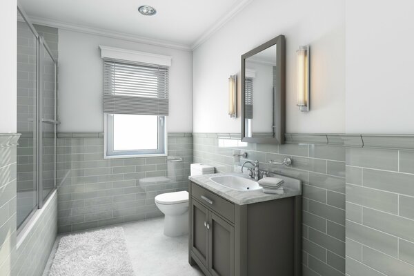 Интерьер ванной комнаты. 3d графика. Фото