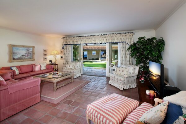 The interior of a cozy, cute living room