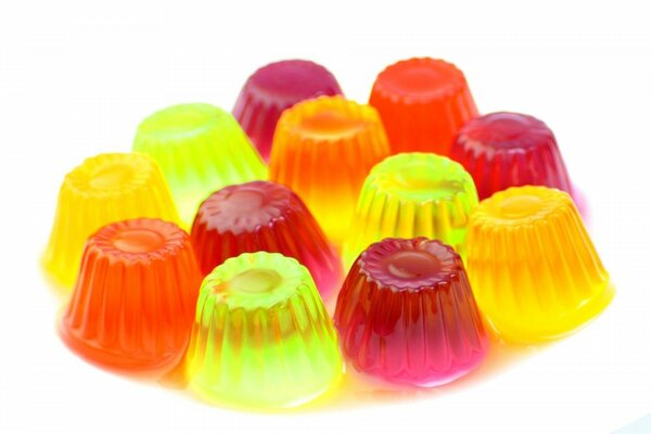 Bunte Marmeladen. Leckere Gelee-Bonbons