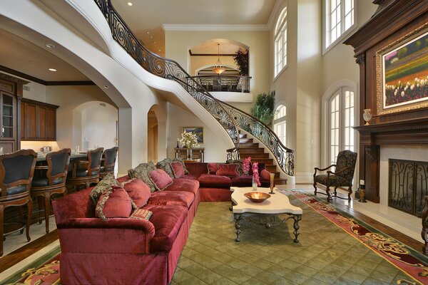 Grande salle d une Villa prestigieuse au Texas