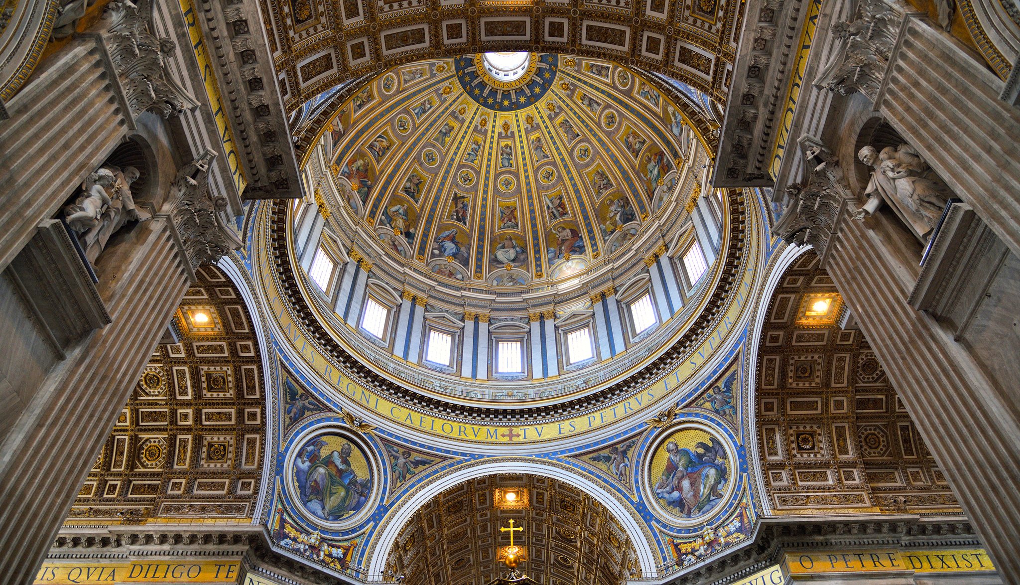 vatican city st. peter s basilica dome murals religion