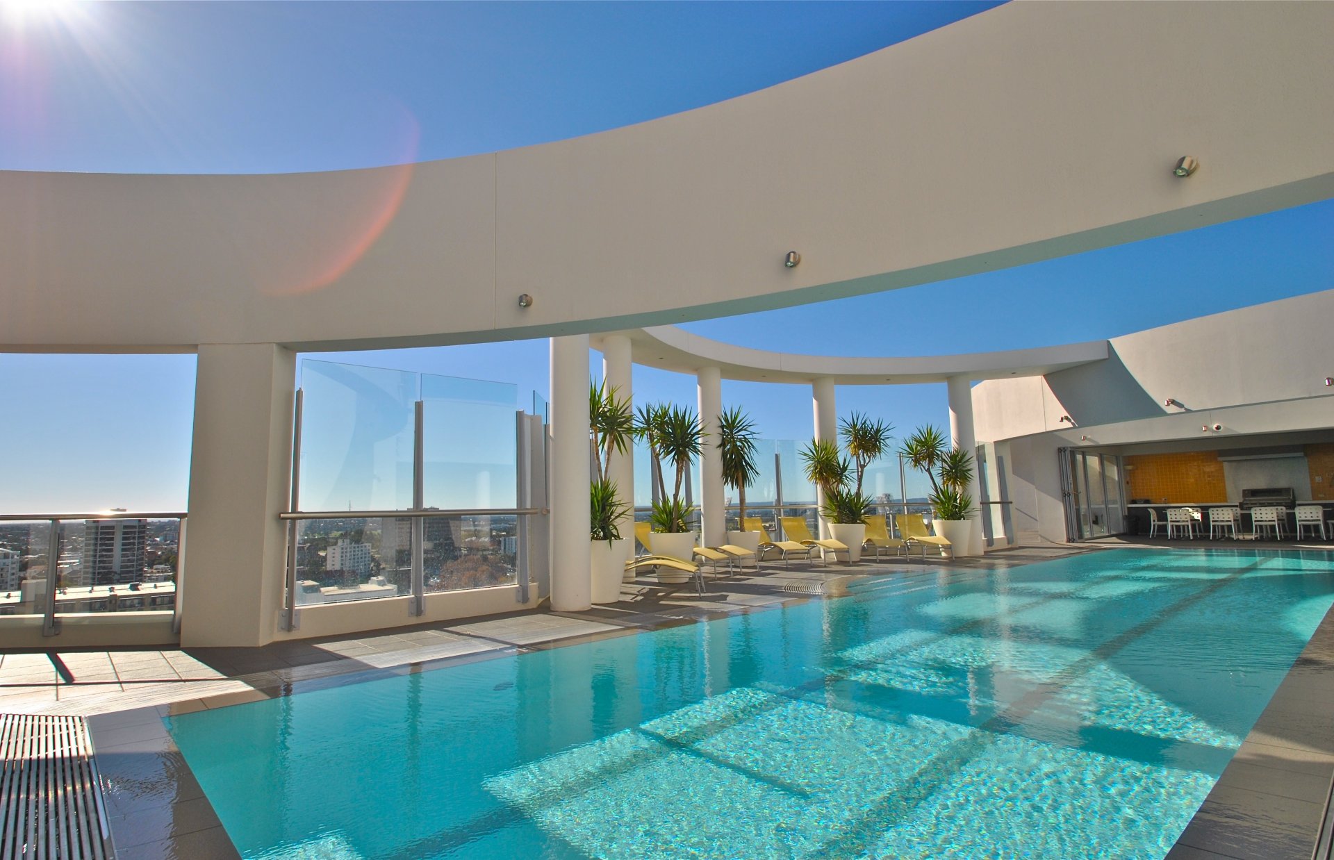 interior style design town penthouses pool