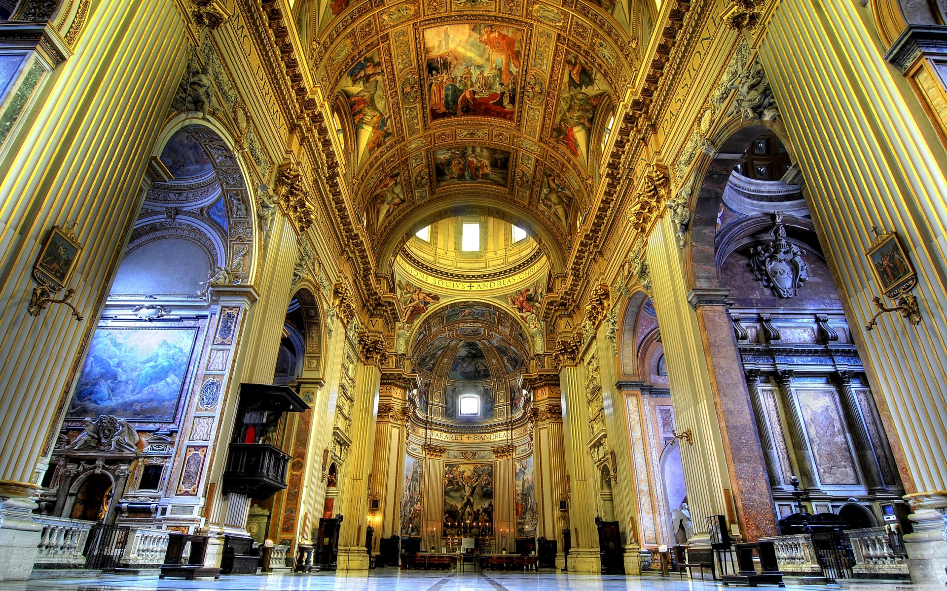 cathedral painting fresco arch religion