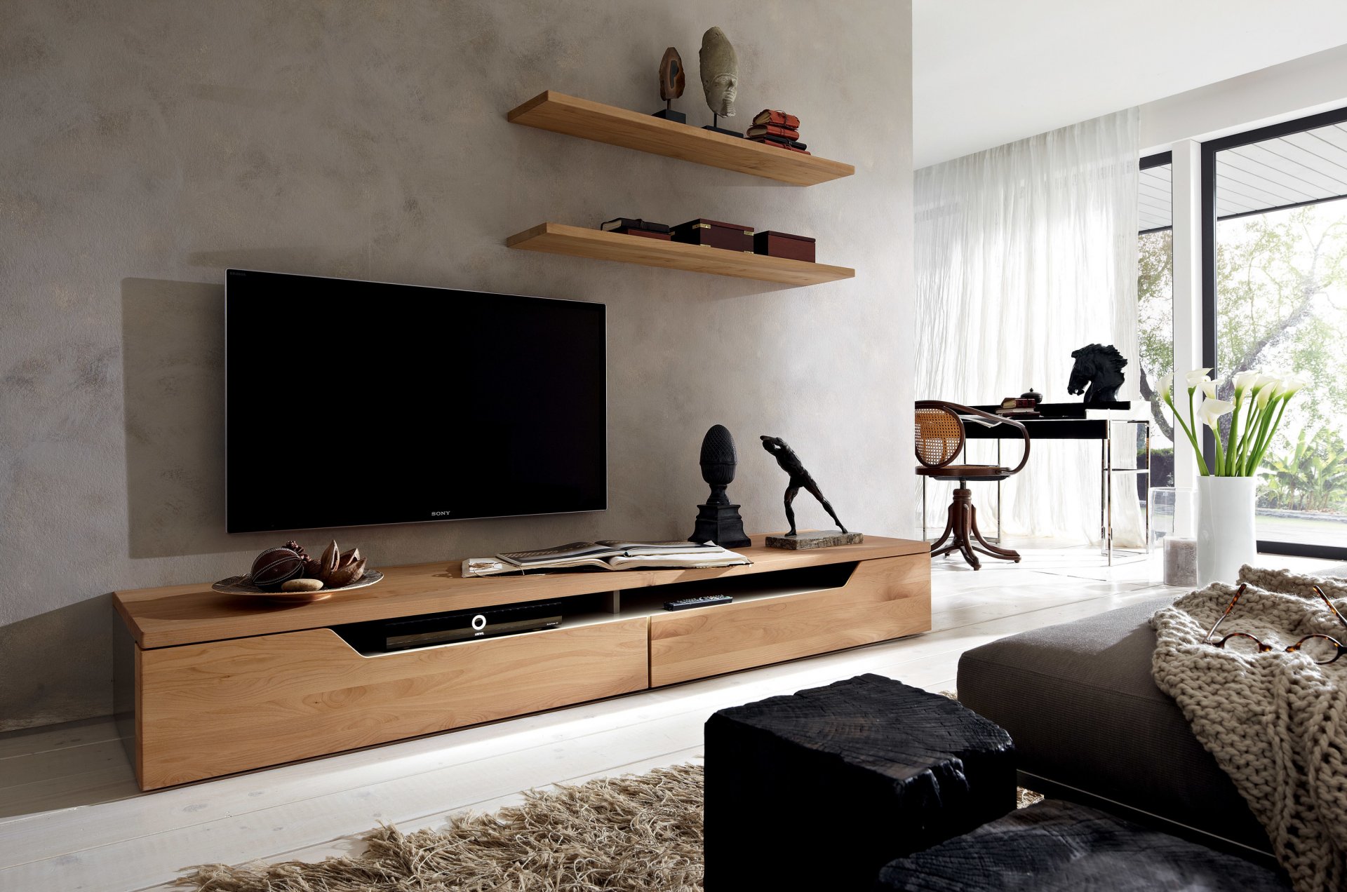 interieur design möbel fernseher