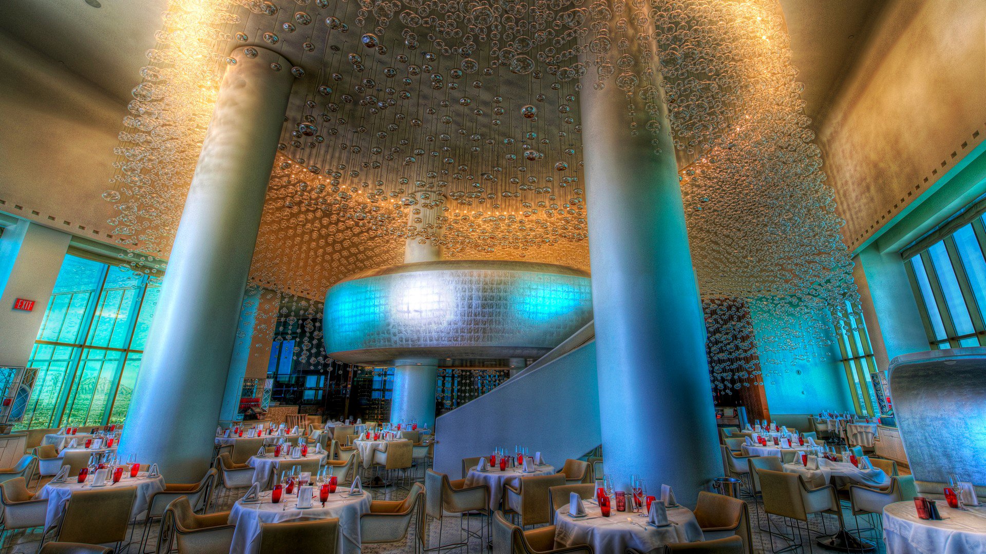 hotel hotel ristorante sala da pranzo colonna hdr