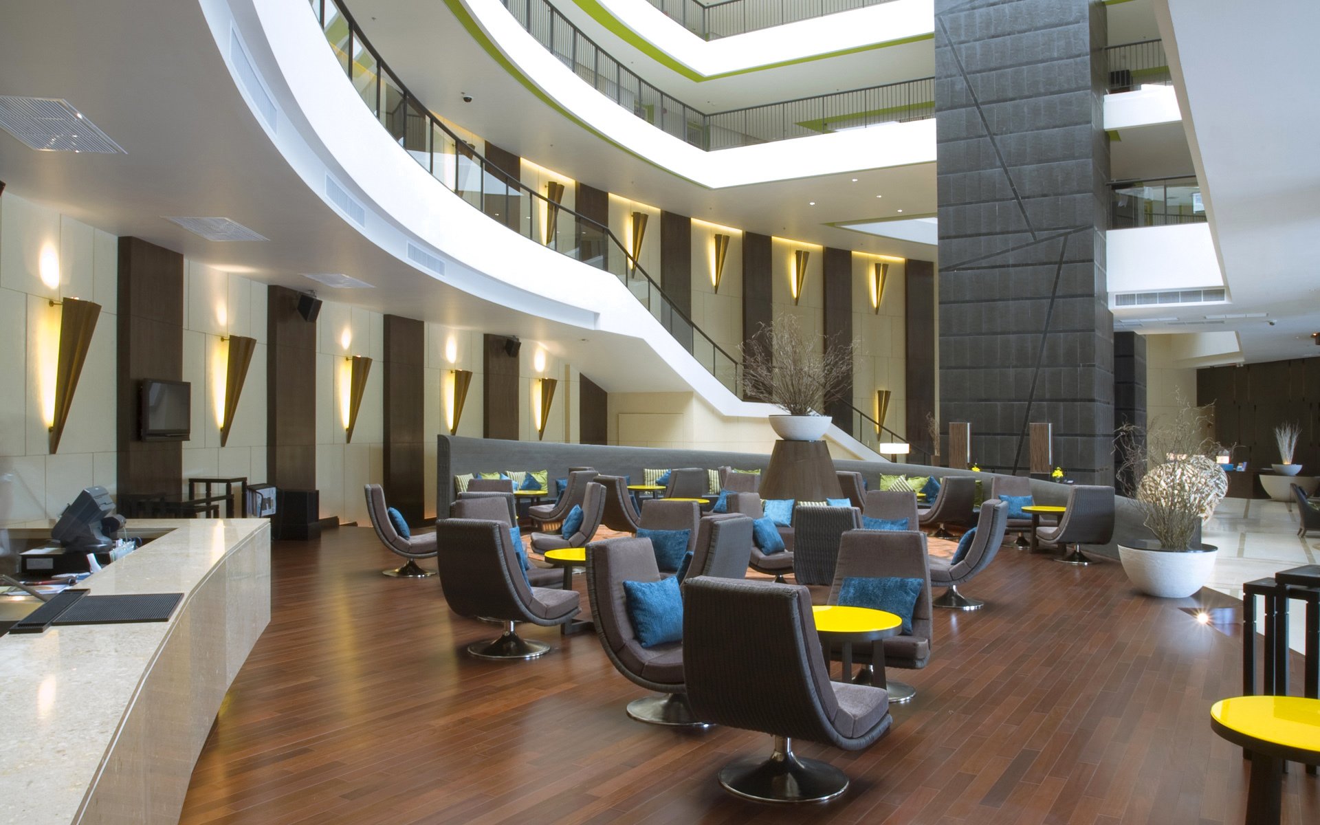 hotel hotel hall foyer counter table chair