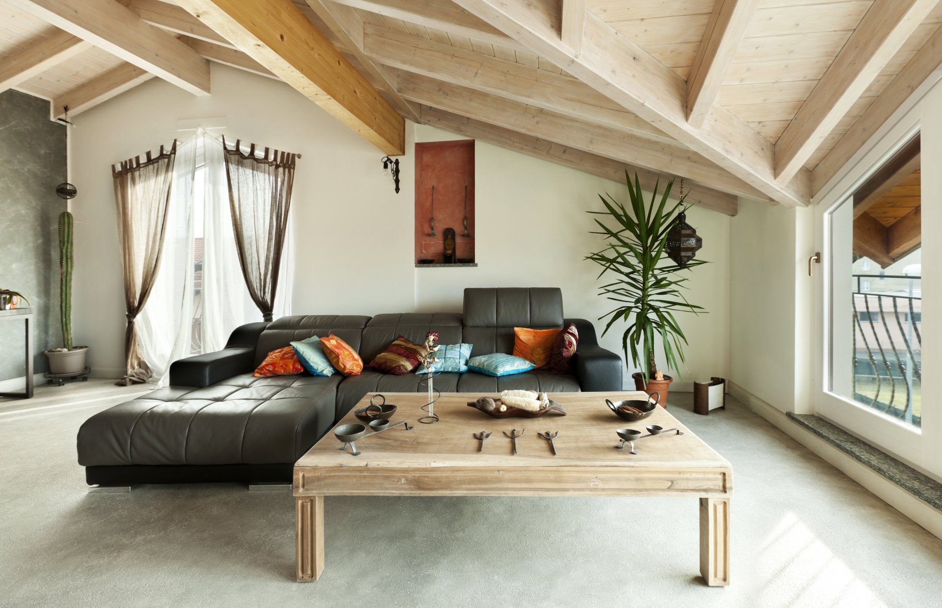 interior stylish design loft ethnic furniture living room table attic ethnicity dining