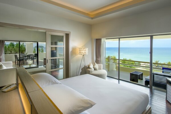 Chambre dans la Villa avec vue sur la mer