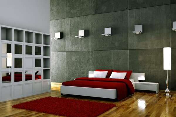 Design of a room with gray furniture