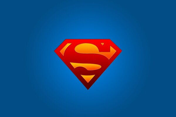 Superman logo on a blue background