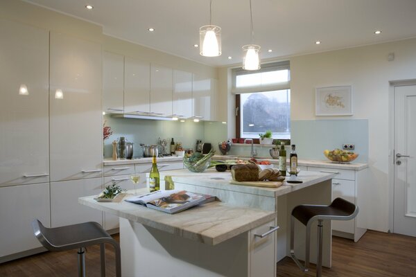 Modern kitchen design in the house