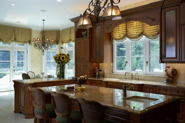 Kitchen interior for a large mansion