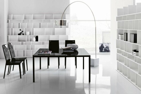 Modern office style in white