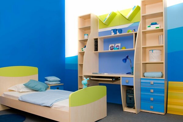 Bright interior of the children s room