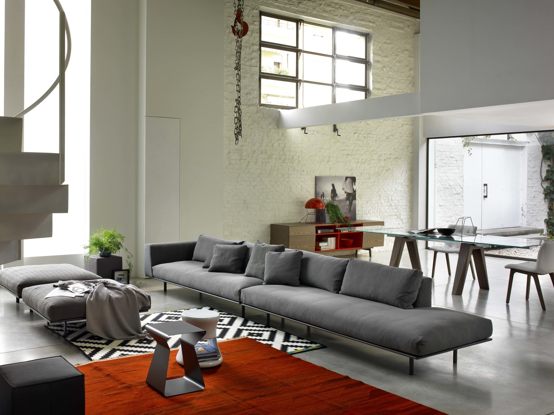 interior design art nouveau modern sofa grey