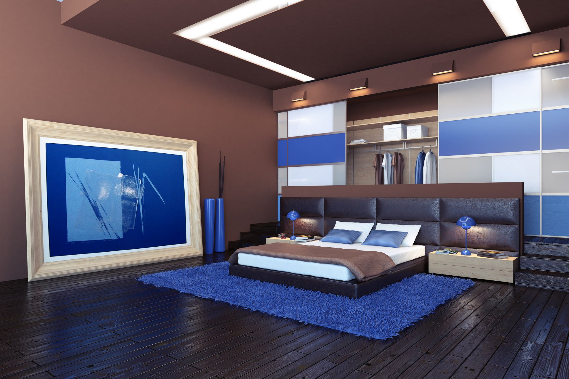 interno stile design camera camera da letto